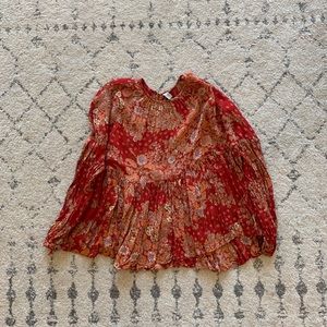 ASOS Burgundy Floral Blouse